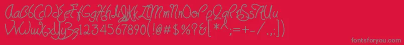 HavingWrit Heavy-Schriftart – Graue Schriften auf rotem Hintergrund