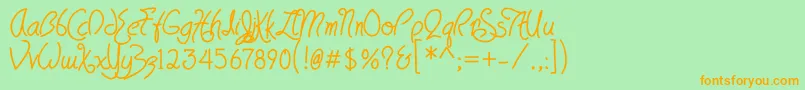 HavingWrit Heavy Font – Orange Fonts on Green Background