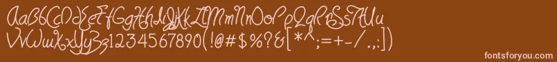 Шрифт HavingWrit Heavy – розовые шрифты на коричневом фоне