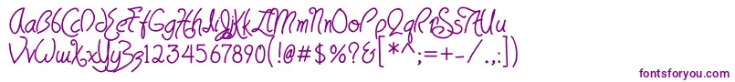 HavingWrit Heavy Font – Purple Fonts on White Background
