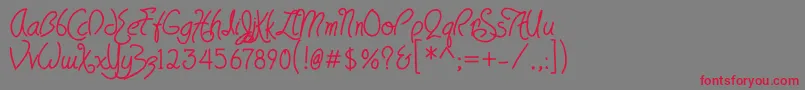 HavingWrit Heavy Font – Red Fonts on Gray Background
