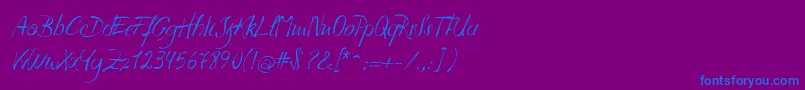 HAVLA    Font – Blue Fonts on Purple Background