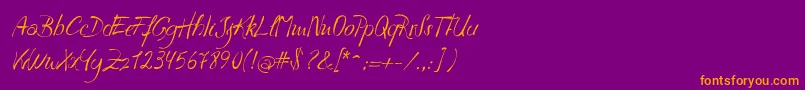 HAVLA    Font – Orange Fonts on Purple Background