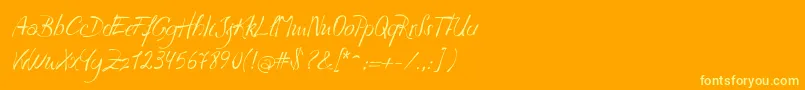 HAVLA    Font – Yellow Fonts on Orange Background