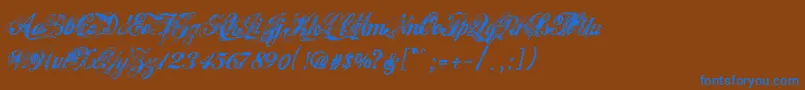 Więcej informacji o czcionce Hawaii Killer v1 2 Czcionka Hawaii Killer v1 2 – niebieskie czcionki na brązowym tle