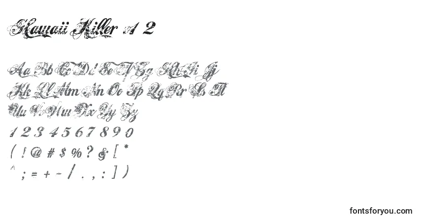 Schriftart Hawaii Killer v1 2 (129176) – Alphabet, Zahlen, spezielle Symbole