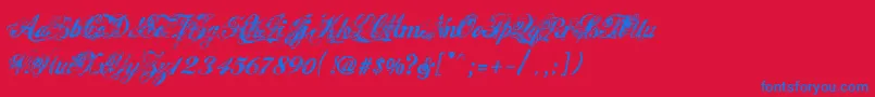 Hawaii Killer v1 2 Font – Blue Fonts on Red Background