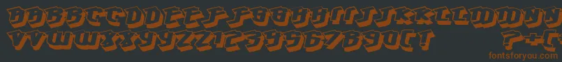 hawkeye Font – Brown Fonts on Black Background