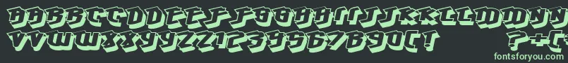 hawkeye Font – Green Fonts on Black Background