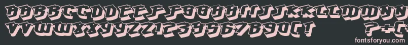 hawkeye Font – Pink Fonts on Black Background