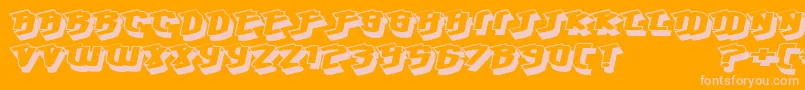 hawkeye Font – Pink Fonts on Orange Background