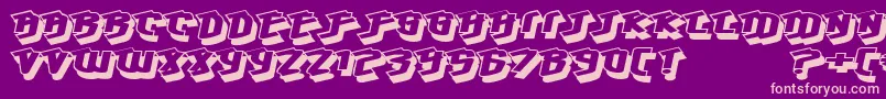 hawkeye Font – Pink Fonts on Purple Background