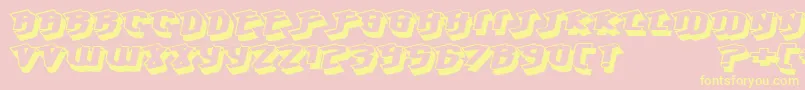 hawkeye Font – Yellow Fonts on Pink Background