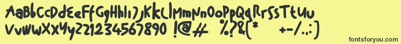 Haylow Marker Personal Use Font – Black Fonts on Yellow Background