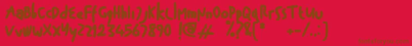 Haylow Marker Personal Use Font – Brown Fonts on Red Background