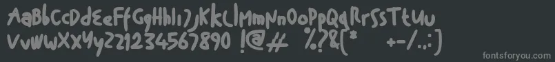 Haylow Marker Personal Use Font – Gray Fonts on Black Background