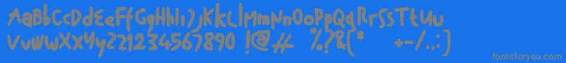 Haylow Marker Personal Use Font – Gray Fonts on Blue Background