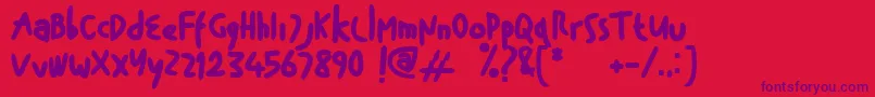 Haylow Marker Personal Use Font – Purple Fonts on Red Background