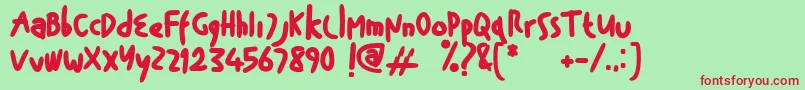 Haylow Marker Personal Use Font – Red Fonts on Green Background