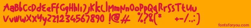 Haylow Marker Personal Use Font – Red Fonts on Orange Background
