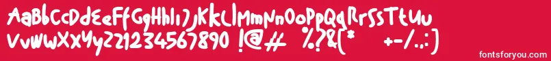 フォントHaylow Marker Personal Use – 赤い背景に白い文字