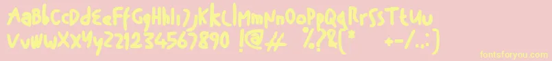 Haylow Marker Personal Use Font – Yellow Fonts on Pink Background