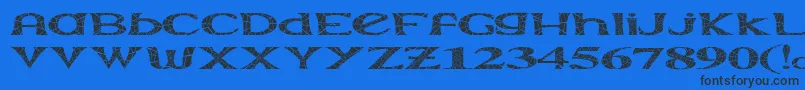 Extraara Font – Black Fonts on Blue Background