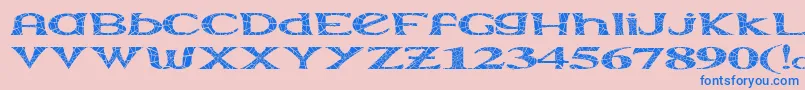 Extraara Font – Blue Fonts on Pink Background