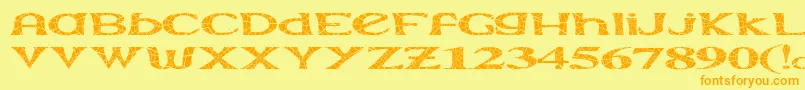 Extraara Font – Orange Fonts on Yellow Background