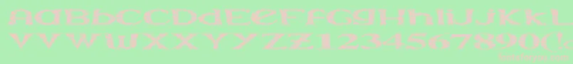 Extraara Font – Pink Fonts on Green Background