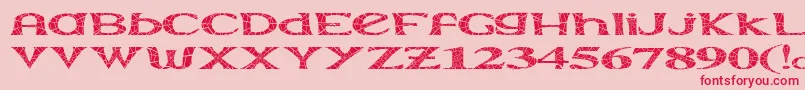 Extraara Font – Red Fonts on Pink Background