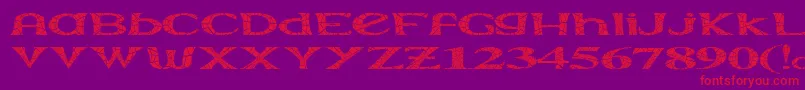 Extraara Font – Red Fonts on Purple Background