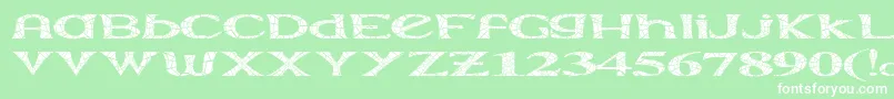 Saiba mais sobre a fonte Extraara Fonte Extraara – fontes brancas em um fundo verde