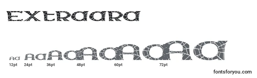 Размеры шрифта Extraara