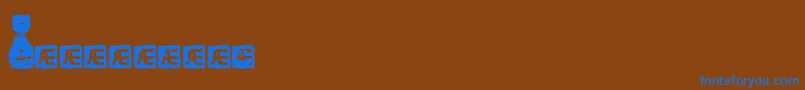 hdmaker Font – Blue Fonts on Brown Background