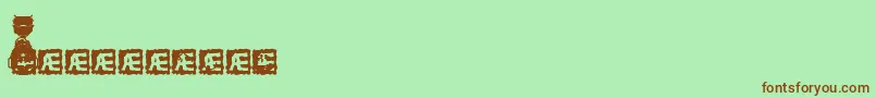 hdmaker Font – Brown Fonts on Green Background