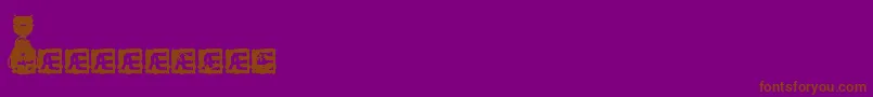 hdmaker Font – Brown Fonts on Purple Background