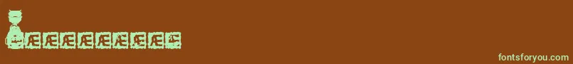 Czcionka hdmaker – zielone czcionki na brązowym tle