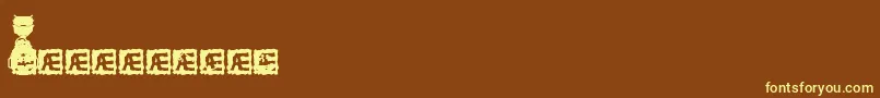 Czcionka hdmaker – żółte czcionki na brązowym tle