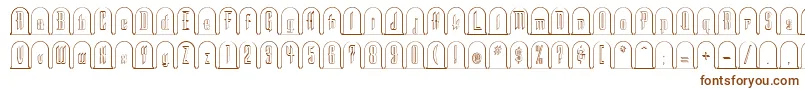 More about HE       Font HE       Font – Brown Fonts on White Background