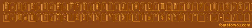 More about HE       Font HE       Font – Orange Fonts on Brown Background