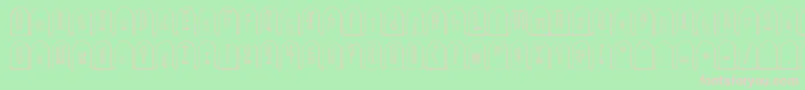 HE      -fontti – vaaleanpunaiset fontit vihreällä taustalla