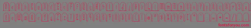 Weitere Informationen zur HE      -Schriftart HE      -Schriftart – Rote Schriften auf grauem Hintergrund