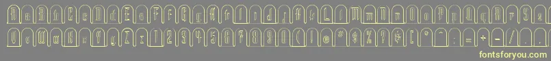 HE       Font – Yellow Fonts on Gray Background