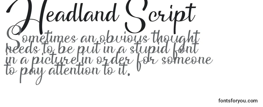 Headland Script Font