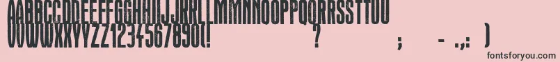 Headline Crack-Schriftart – Schwarze Schriften auf rosa Hintergrund