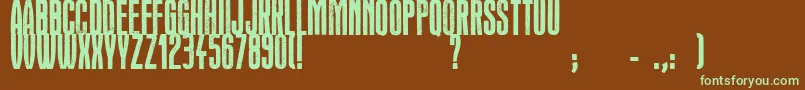 Headline Crack Font – Green Fonts on Brown Background