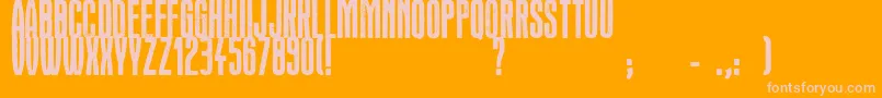 Headline Crack Font – Pink Fonts on Orange Background