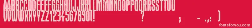 Headline Crack-Schriftart – Rosa Schriften auf rotem Hintergrund