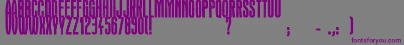フォントHeadline Crack – 紫色のフォント、灰色の背景